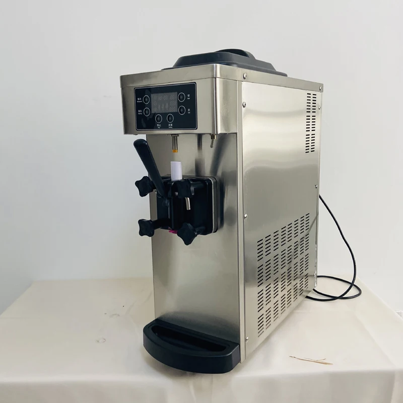 Commercial Soft Ice Floor Standing Ice Cream Machine, 3 Flavors, 2 Hoppers, 3 Dispensers, Used In Restaurants And Snack Shops