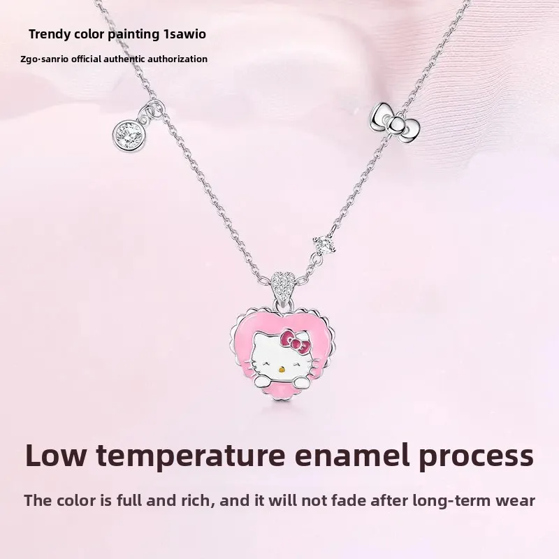 

Подлинная модная цветная окрашенная кружевная цепочка KT с подвеской в стиле аниме, аксессуары