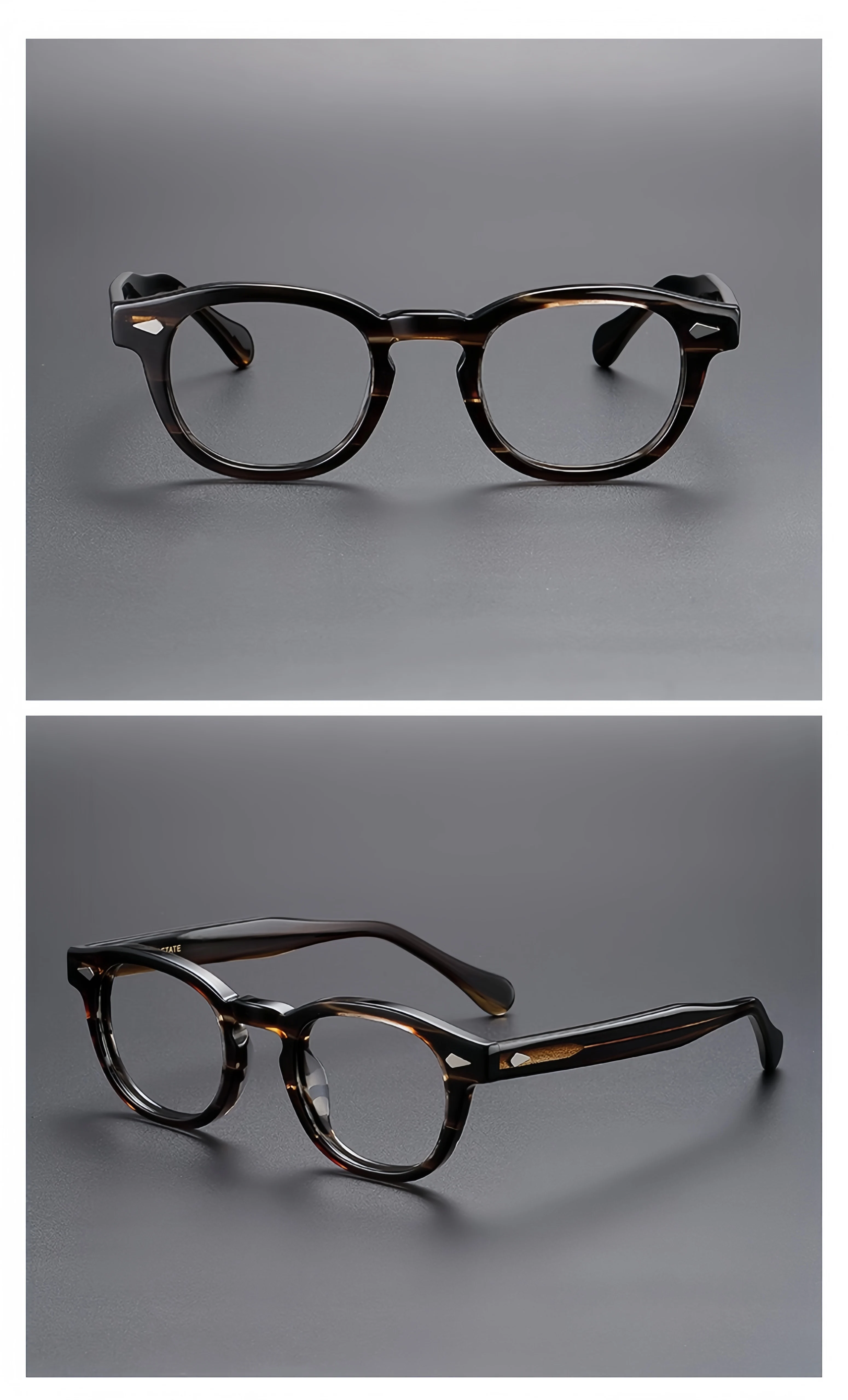MOSCOT Style LEMTOSH Glasses Luxury Classic Tortoise Black Round Vintage Acetate Frame Unisex Celebrity Inspired Eyewear