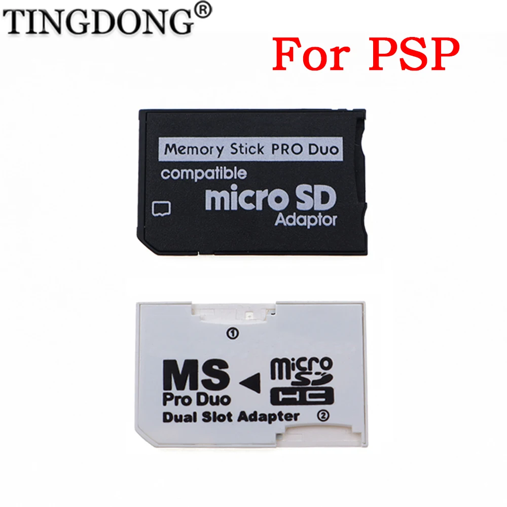 1-10PCS Memory Stick Pro Duo Card Reader For PSP TF to MS Card Adapter Converter Parts Accessories