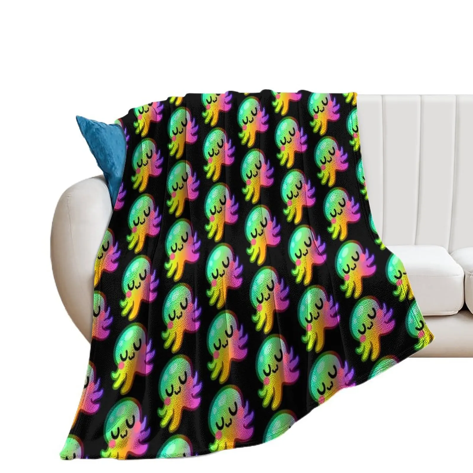 Rainbow Kraken UwU Throw Blanket Luxury Brand Sofas Soft Plaid Bed covers Blankets