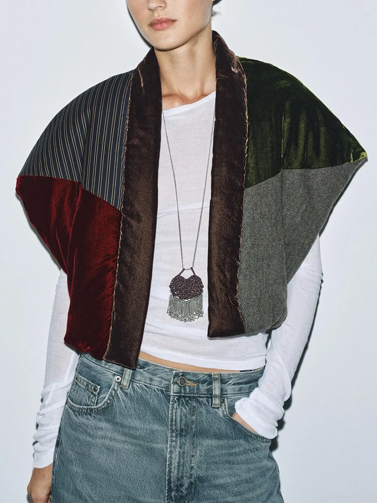 

Европейский и американский стиль, осень 2021, новая женская одежда, модный темпераментный повседневный повседневный хлопковый жилет