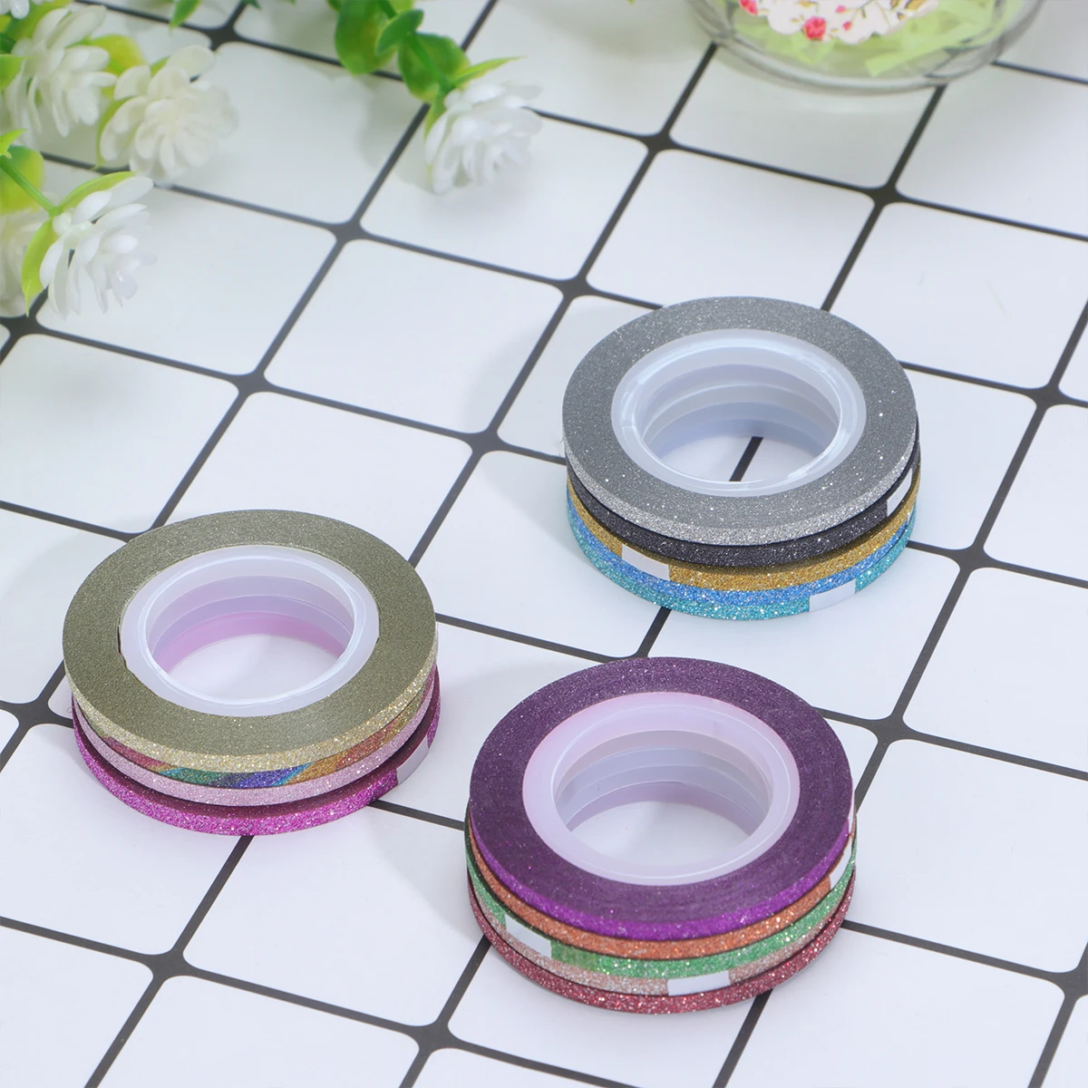 

14 Rolls Nail Tapes Durable Different Colors New Designs Self Adhesive Nail Art Line Manicure DIY Tool Easy Use Cut Length Stick