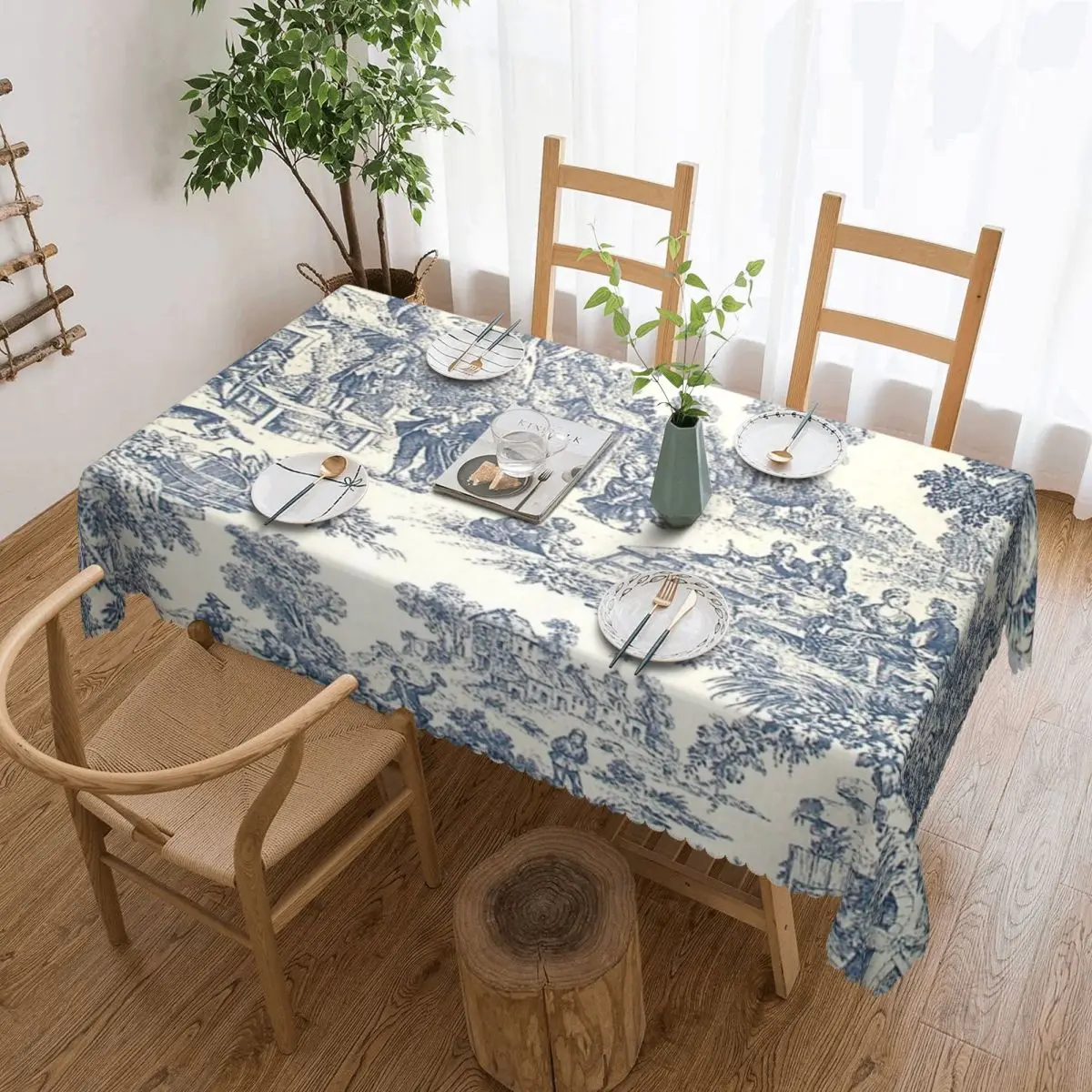 Toile De Jouy Number 2 Table Cloth Side Table Dressing Table Party Decoration Table Cover Waterproof