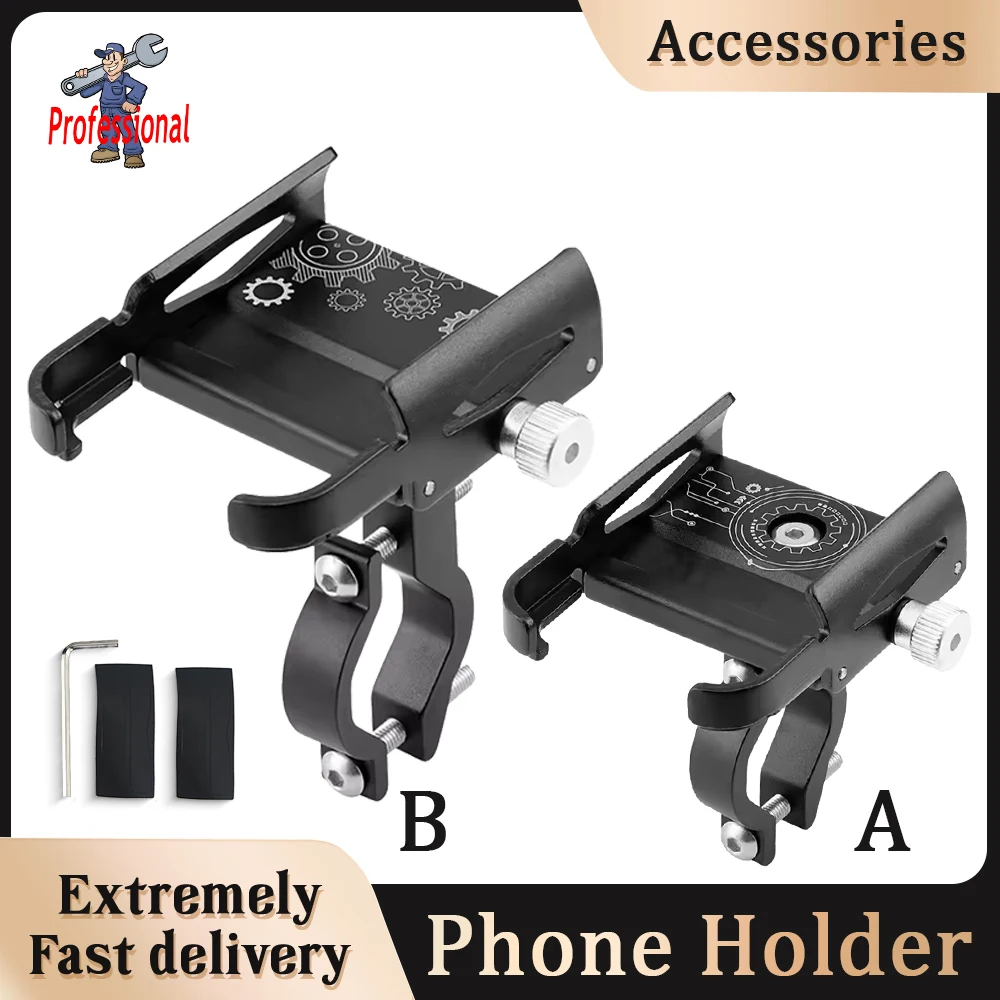 

For 4.7-7.0 inch Devices Motorcycle Handlebar Mobile Phone Stand Bike Phone Holder 360 Rotation Bicycle Phone Holder