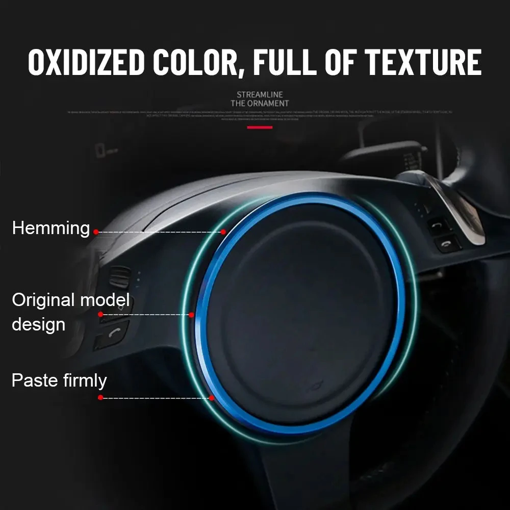 ​Aluminum Alloy Steering Wheel Ring Decoration Trim For Porsche Cayenne Panamera Macan 911