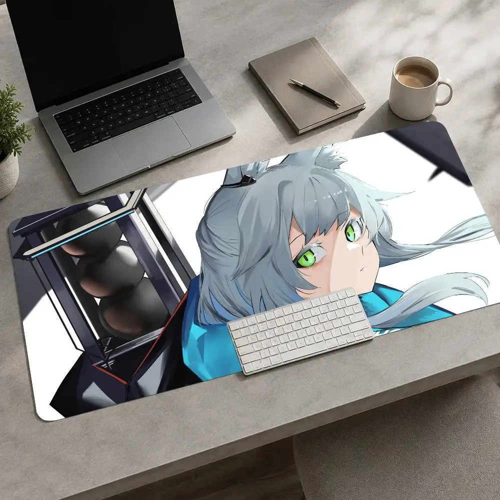 Rosmontis Anime Arknights Mousepad Non-slip Suitable For Office Computers Laptops E-sports Game Desk Mats XXL Keyboard