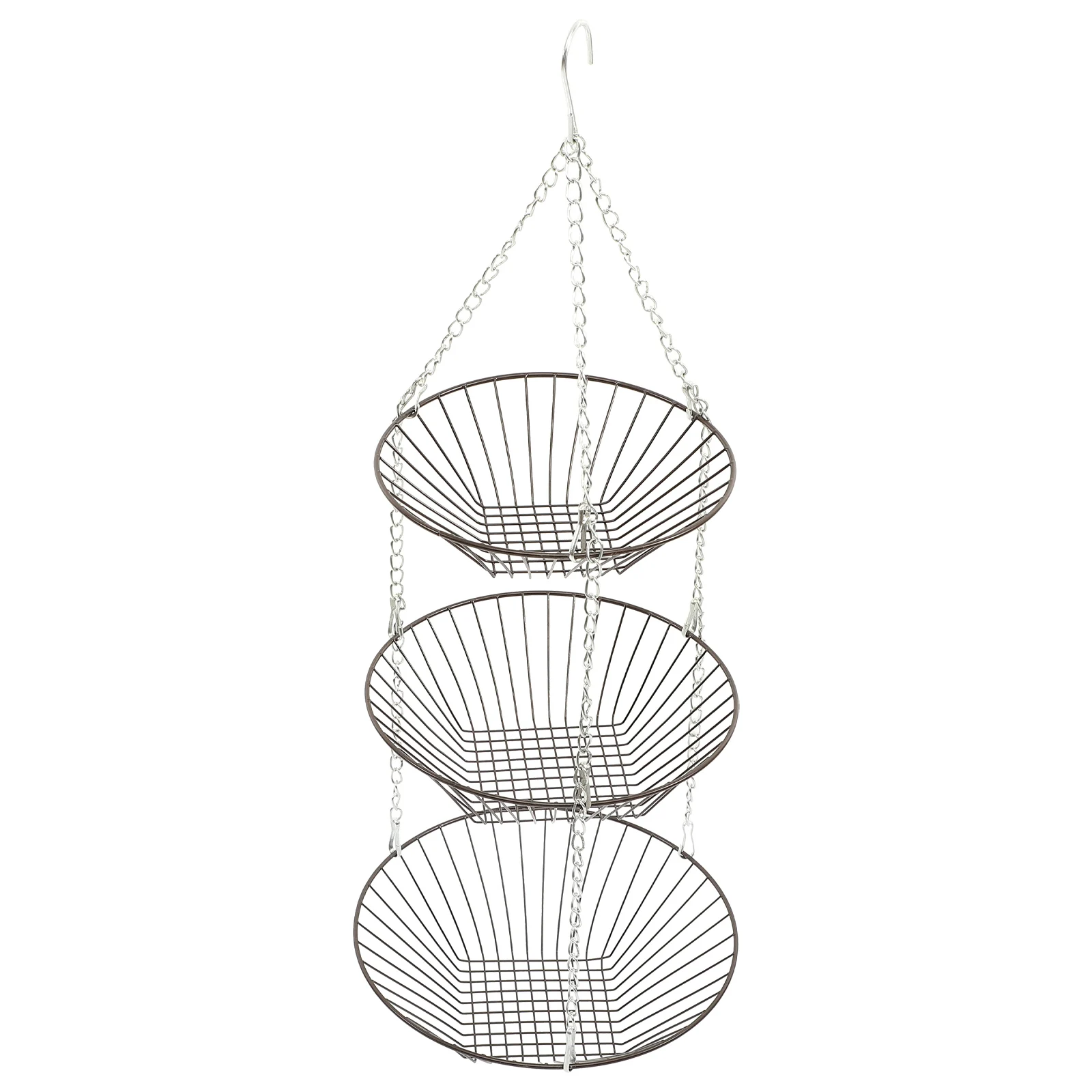 

Multifunctional 3 tier Hanging Fruit Basket Iron Wire Kitchen Storage ganizer Vegetable Pot Holder Wire Basket