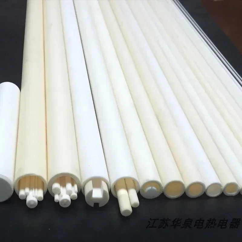 Ceramic Tube ID 0.25-20mm Aluminum Oxide High Temperature Resistant Insulation Hollow Thermocouple Protection Ceramic Tube