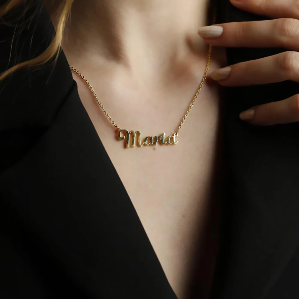 

Customized Maria necklaces with different fonts, personalized jewelry collars, gifts for mothers on Mother's Day Name necklace