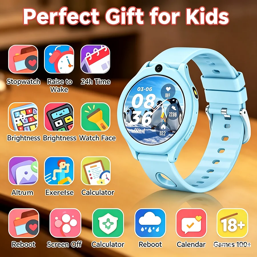 Smartwatch Watches Useful Gift For Boys - Smartwatch per Bambini con 100+ Giochi,