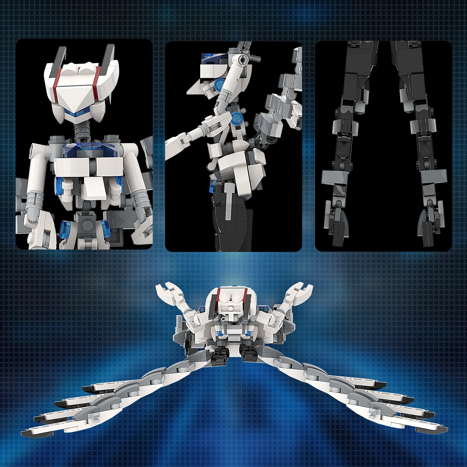 Angel Bunny Girl Mecha Mobile Suit Robot Building Blocks Anime Figure Birdy Armor Wing Knight Bricks Toy For Children Adult Gift