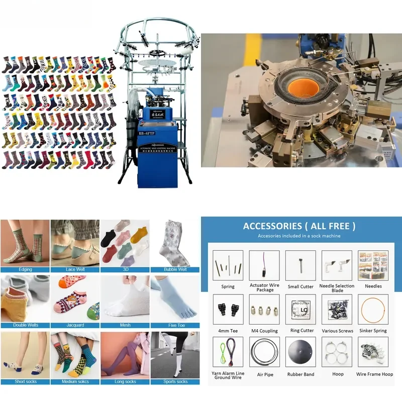 High Capacity Computerized Socks Making Machine for Good Quality Socks Production