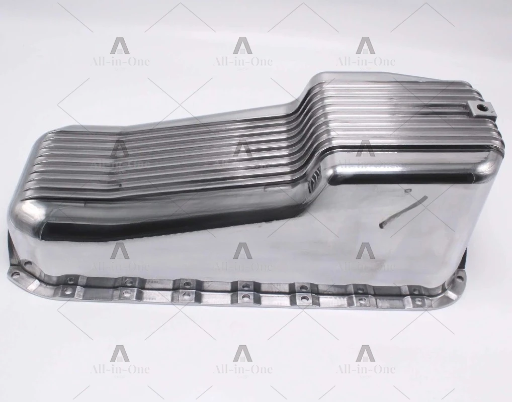 58-79 New Finned Polished Aluminum Oil Pan Small Block 283 305 327 350 A8442 VA1962