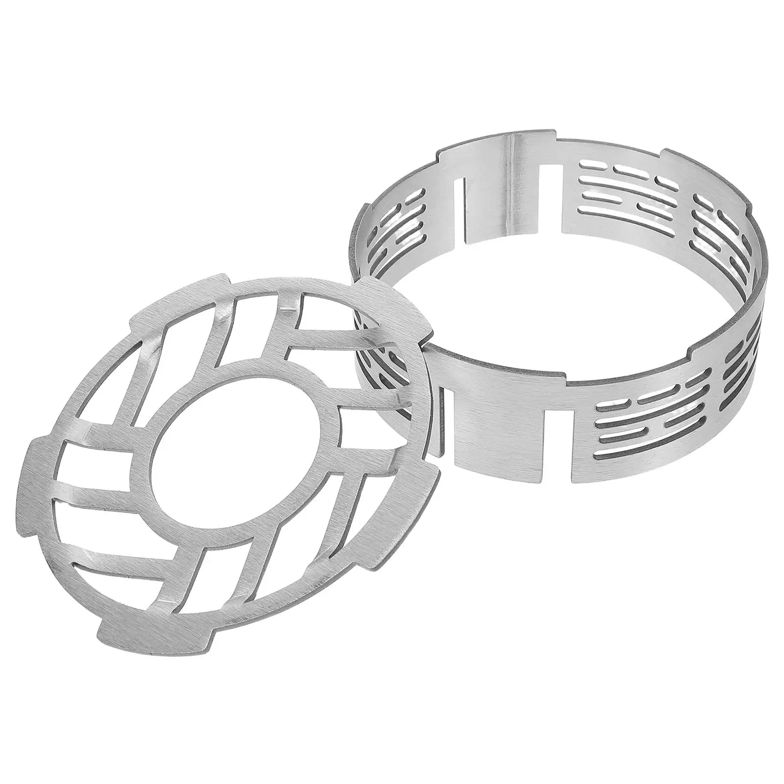 

Outdoor Furnace Windproof Ring Portable Metal Accessory Silver Stainless Steel Hiking Gear Travel Stove Heating Cover Camping