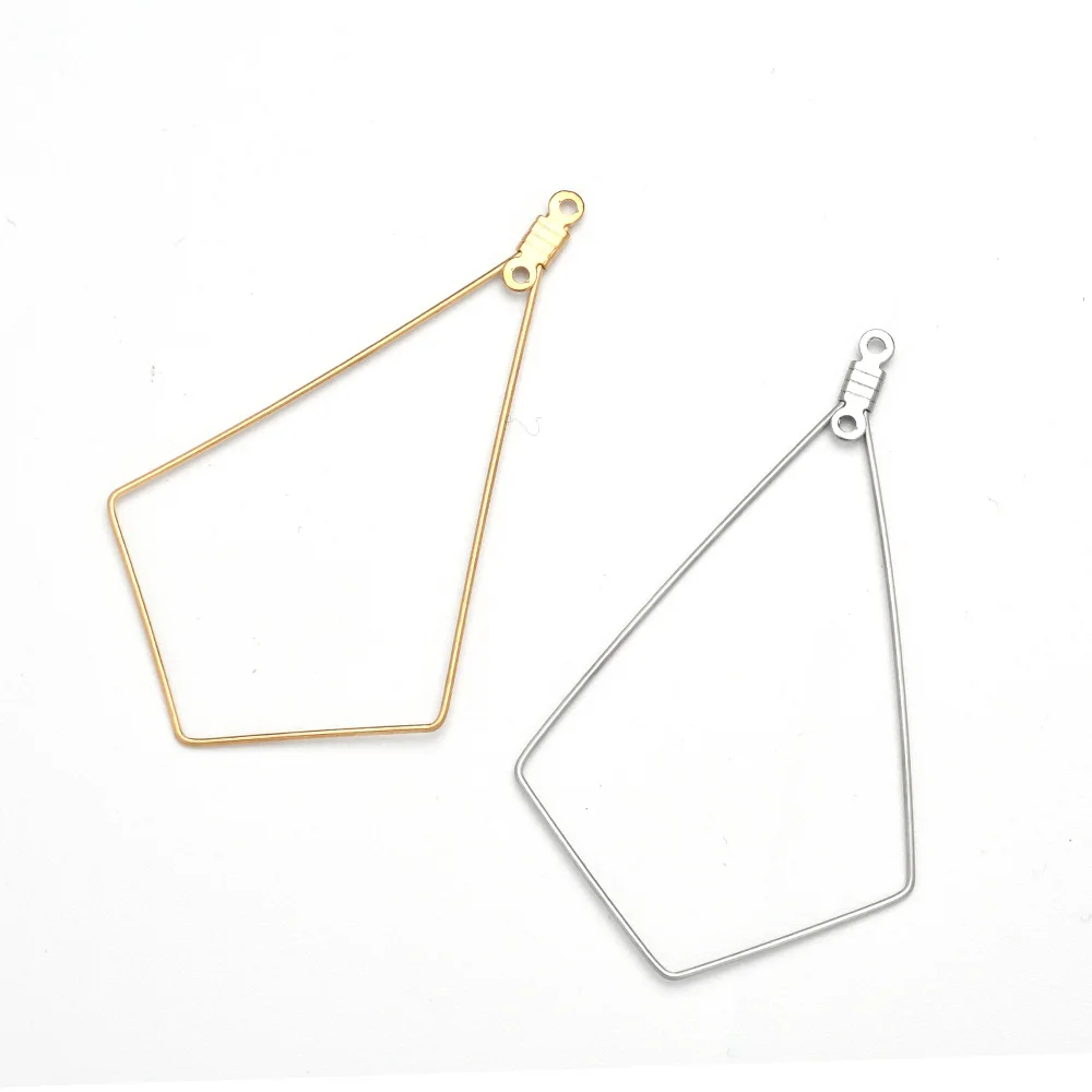 4-10pcs Stainless Steel Ear Wire Earring Hooks Hoop Connector Diy Earrings Accessories Dangle Charms Jewelry Making