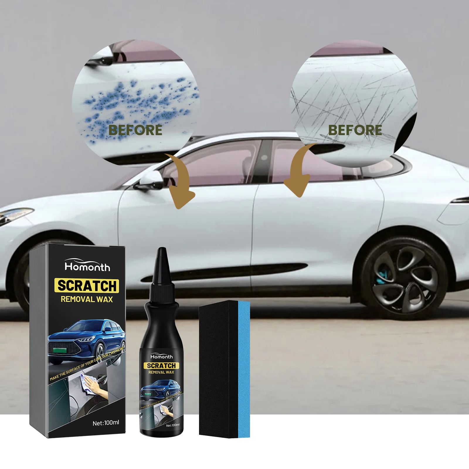 Scratch Cream Car Repair Care Paint Care Renovation Cleaning Brightening Car Scratch Repair Cream
