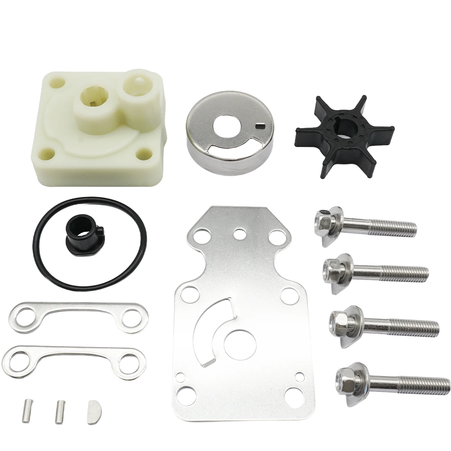 

Marine Water Pump Impeller Rebuild Service Kit for Yamaha 9.9 15 20 HP F15 F20 Outboard Engines Models 6AH-W0078-00 18-3479