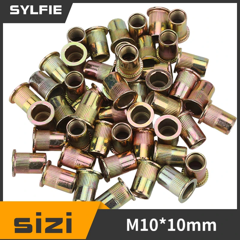 

Refrigeration Instruments Flat Head Galvanization Rivet Nut M10 50pcs