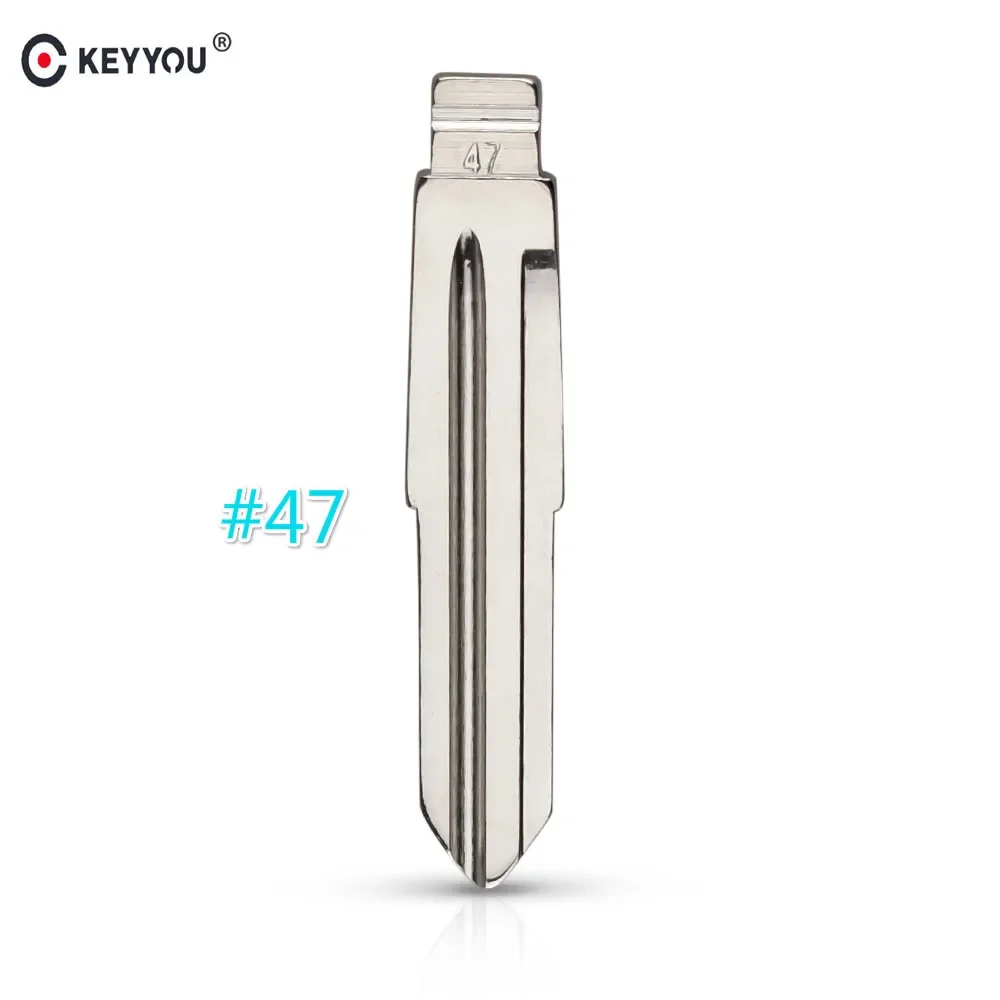 

KEYYOU 10pcs KD#47 KD Remote Uncut Blank Metal Blade Type #47 for Changan CX20 Remote Car Key Blade Replacement