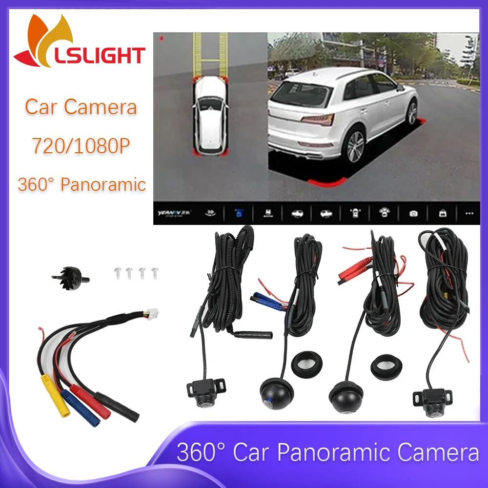 

Car Rear Front Left Right Camera 360° Panoramic View 720/1080P HD DVR Support Android Radio Multimedia Electronics Accessories