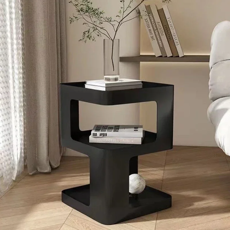 Nordic Light Luxury Coffee Table Iron Art Small Table Bedside Seating Geometric Creative Corner Table Stylish and Functional