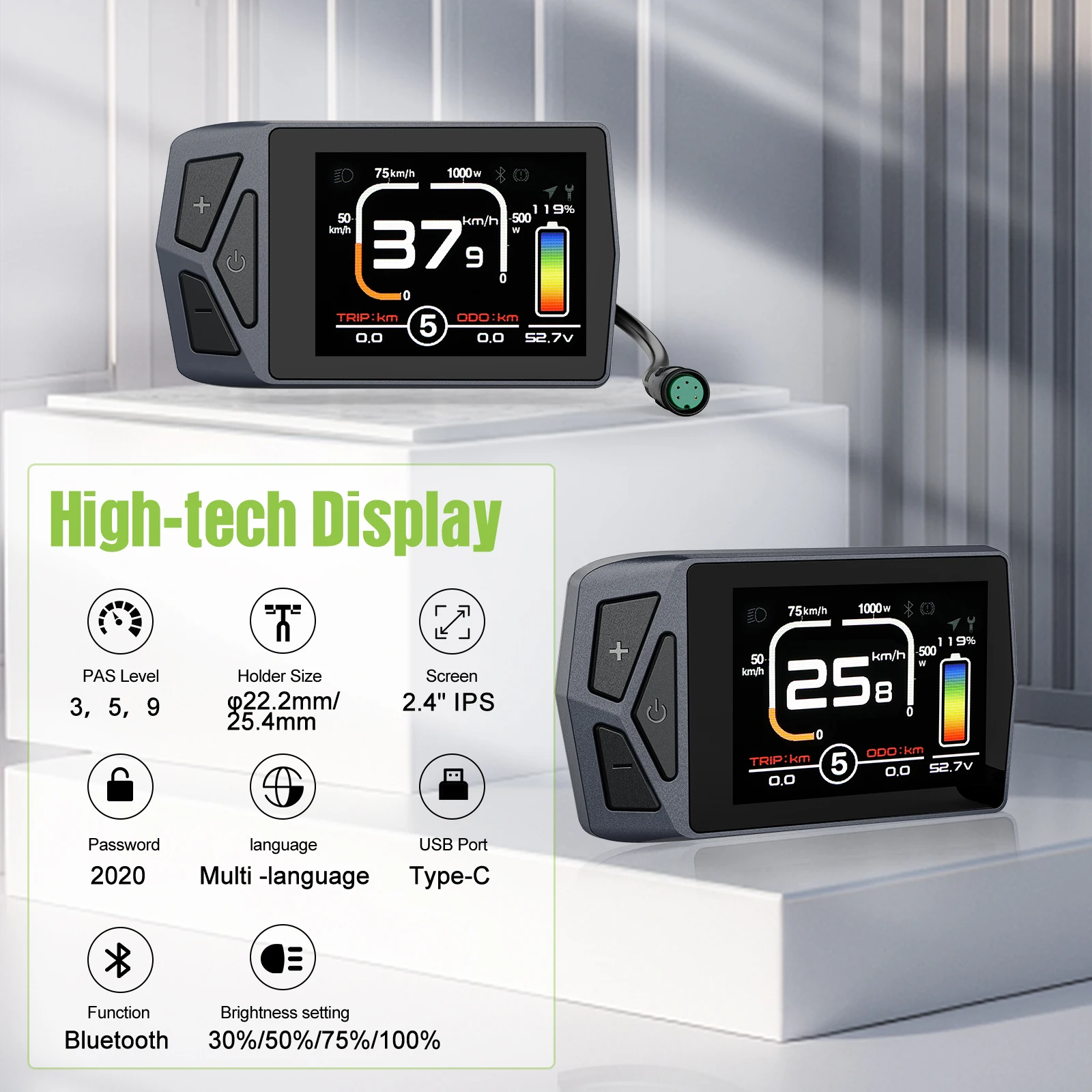 Electric Bike Color Display EKD01 LCD Display Ebike Display for Bbs01/02 Bbshd Mid Drive Motor Kit Hub Motor Kit
