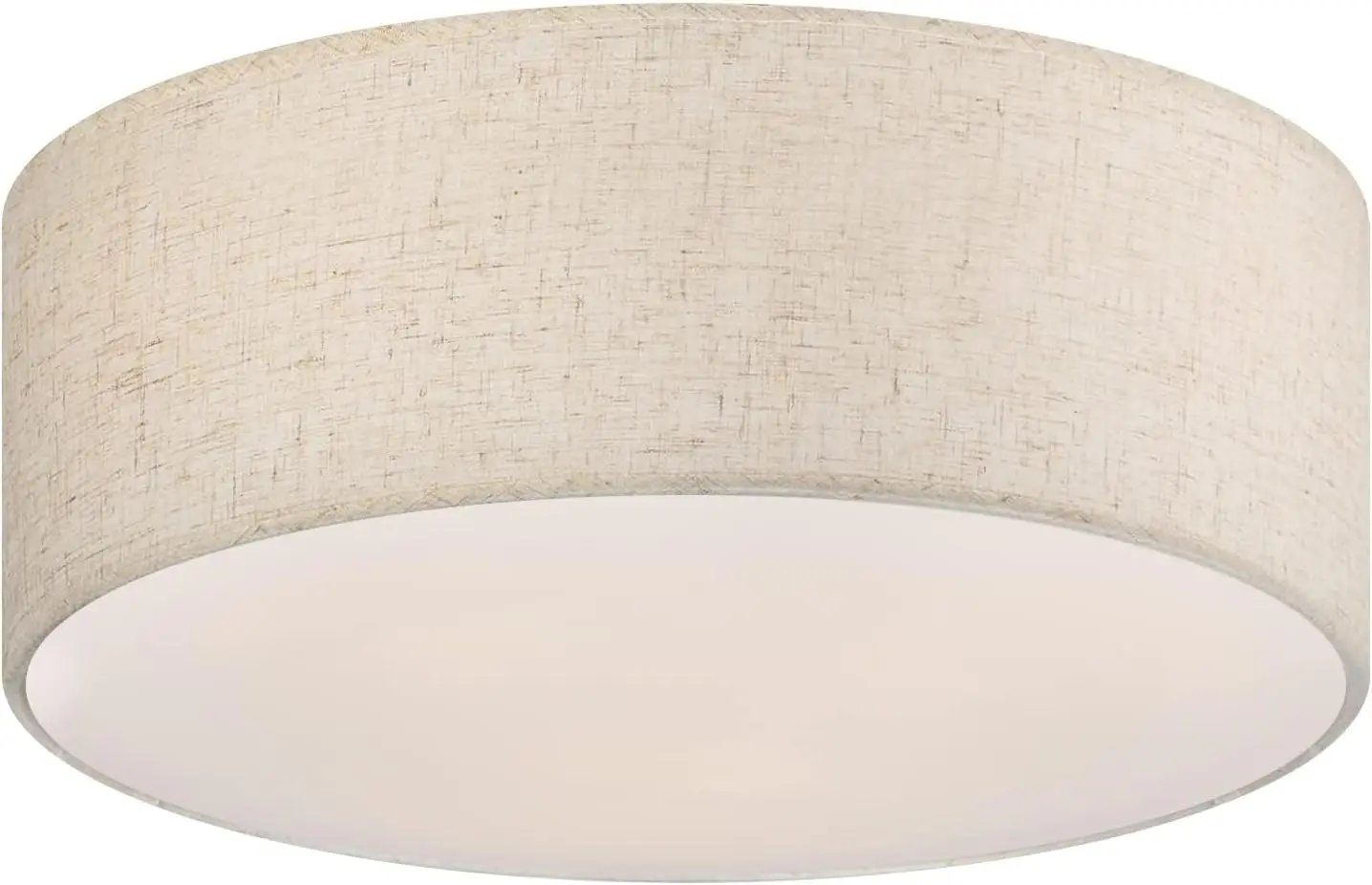 

Modern Farmhouse 18'' Drum Ceiling Light with Linen Shade, 3-Light Semi Flush Mount for Bedroom Living Room Hallway