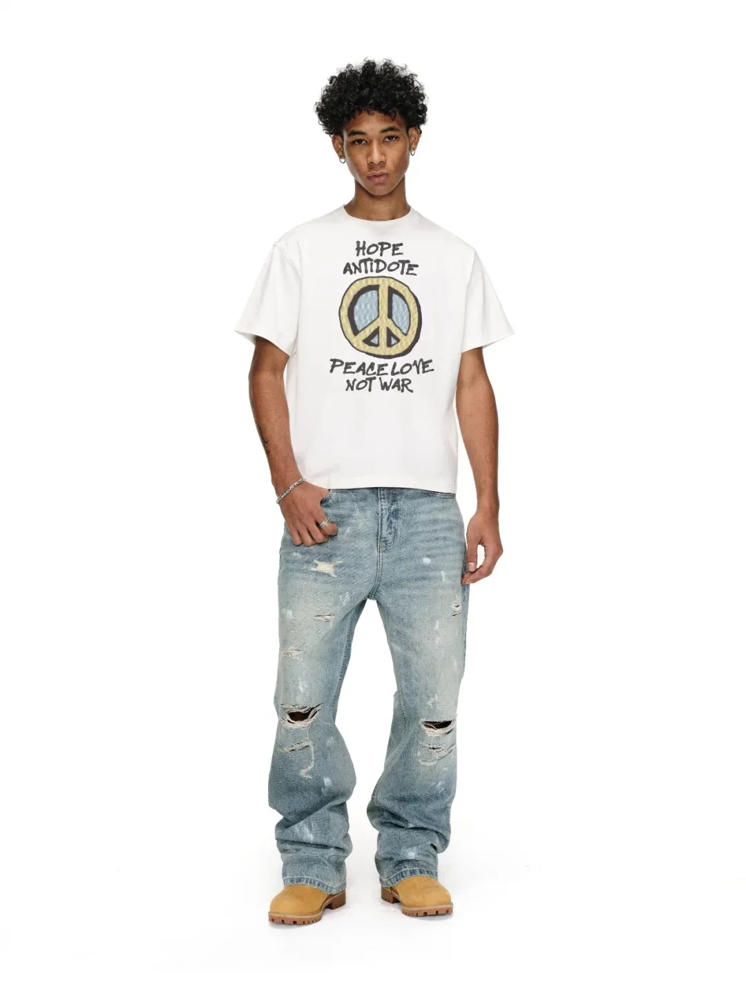 Надежда, чтобы заменить войну с любовью и мирю, брендовая футболка с короткими рукавами и принтом для пары, хлопковая повседневная модная футболка унисекс для отпуска