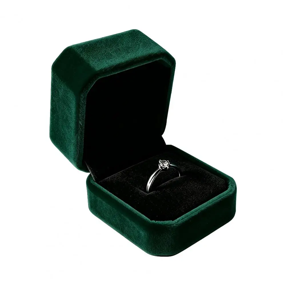 Soft Touch Jewelry Box Velvet Jewelry Box Organizer Dark Green Suede Cover Case Scratch-proof Travel Storage Necklace Bracelet