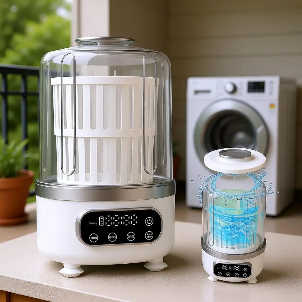 

Портативная стиральная машина, стирально-сушильная машина 3-в-1, мини-стиральная машина для нижнего белья, стиральная машина на 3000 мАч для квартир, Dor