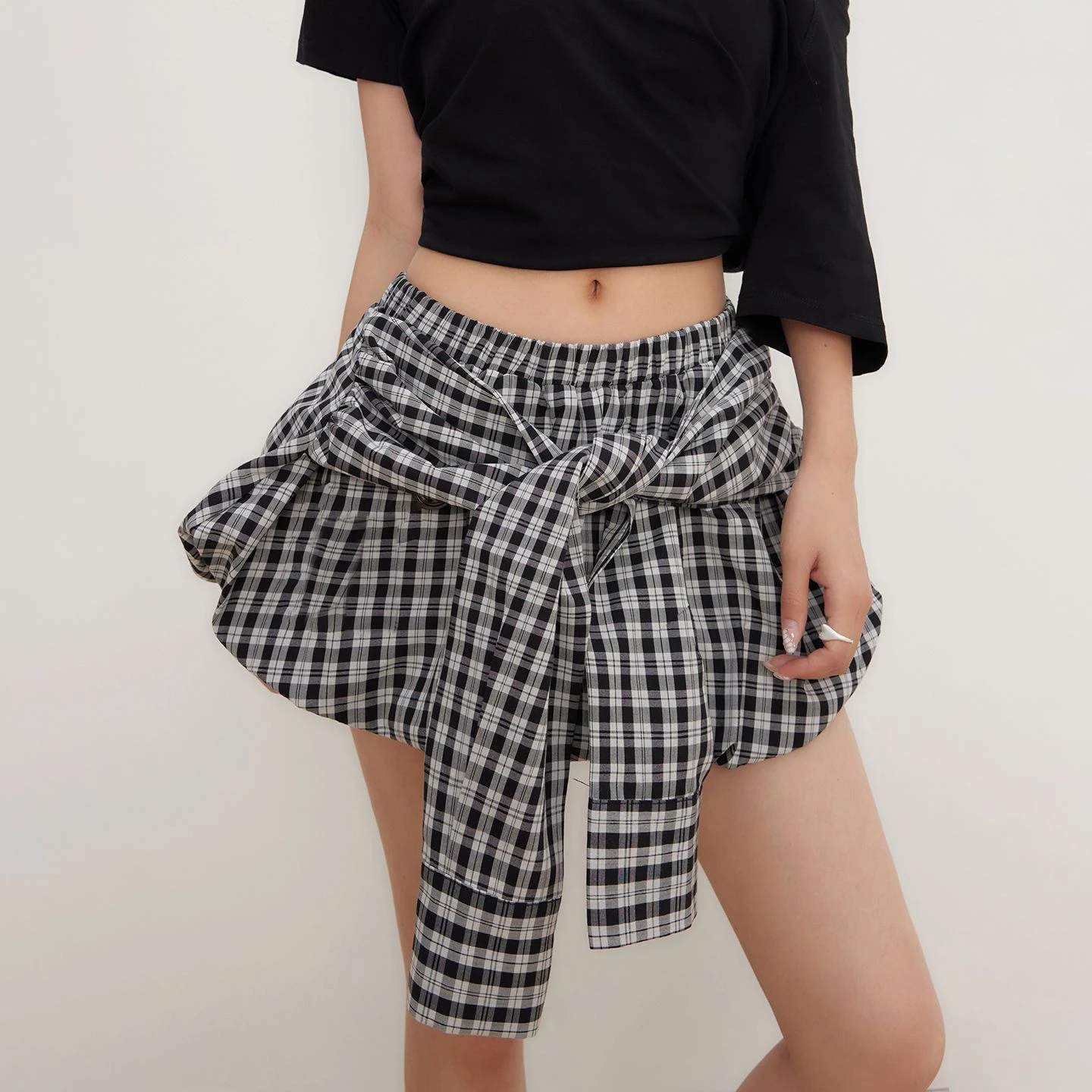 

ZHISILAO New Plaid Mini Skirts Women Vintage Y2k Lattice Casual High Waist Ball Gown Skirts Summer 2025
