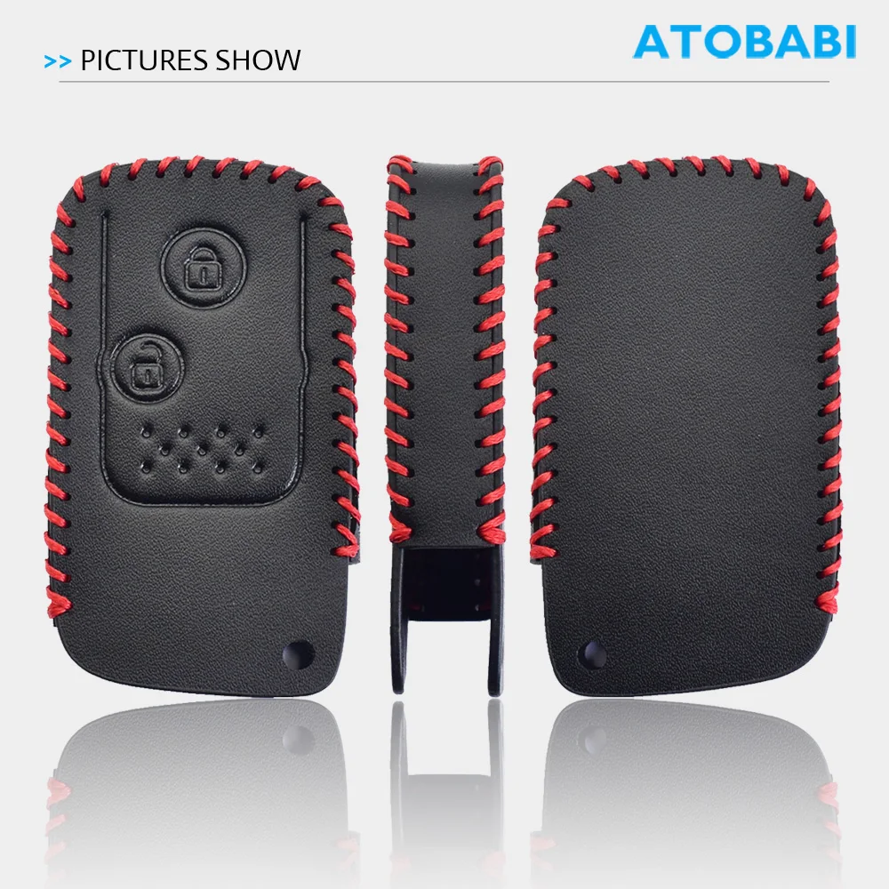 Handgenähte Leder-Autoschlüsselhülle für Honda Civic 2013 2014 2015 9. Generation CRV CR-V 2012-2016 Fernbedienungs-Schlüsselanhänger-Etui – Detail 2