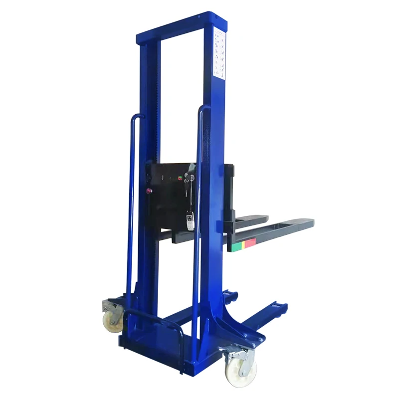 Portable Forklift 500kg 1000kg Self-loading Automatic Lifting Electric Manual Manual Stacker Forklift Automatic Stacker