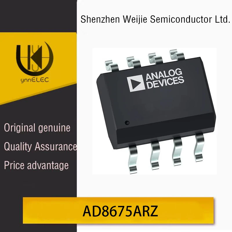 Original AD8675ARZ Precision Low Noise Op Amp 75μV VOS 2.8nV/√Hz 0.1μV/°C Drift SOIC-8