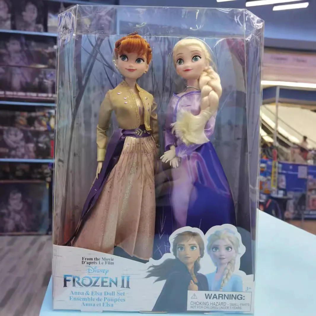 Frozen Elsa Anna Princess 2-Person Combo Statue Action Figurine Desk Collectible Anime Model Toys Figures Gift