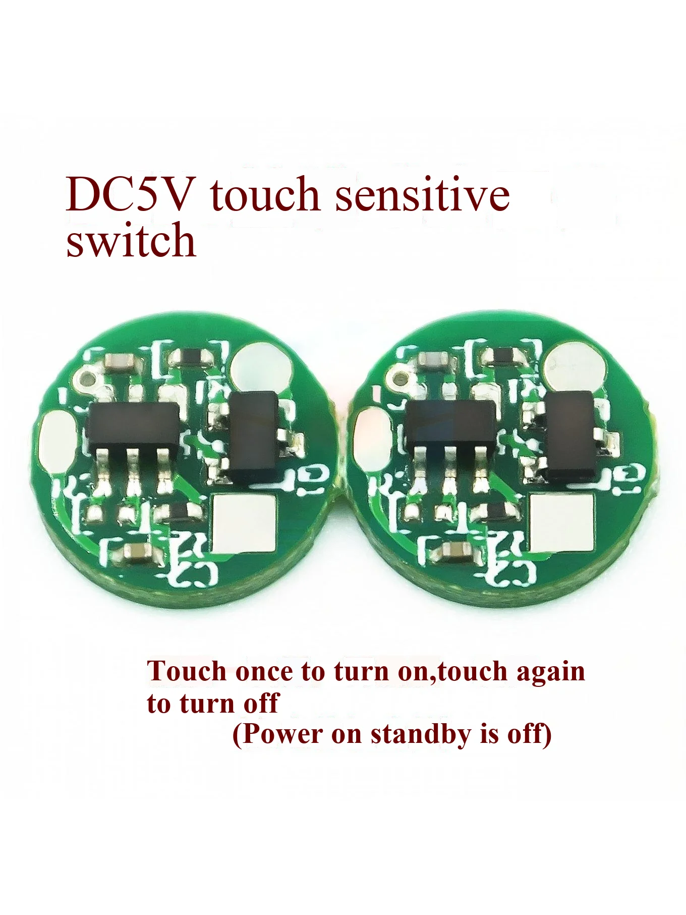 DC5V touch-sensitive switch, USB-powered, 10mm miniature DC thumb light, mirror LED mirror headlight, touch switch
