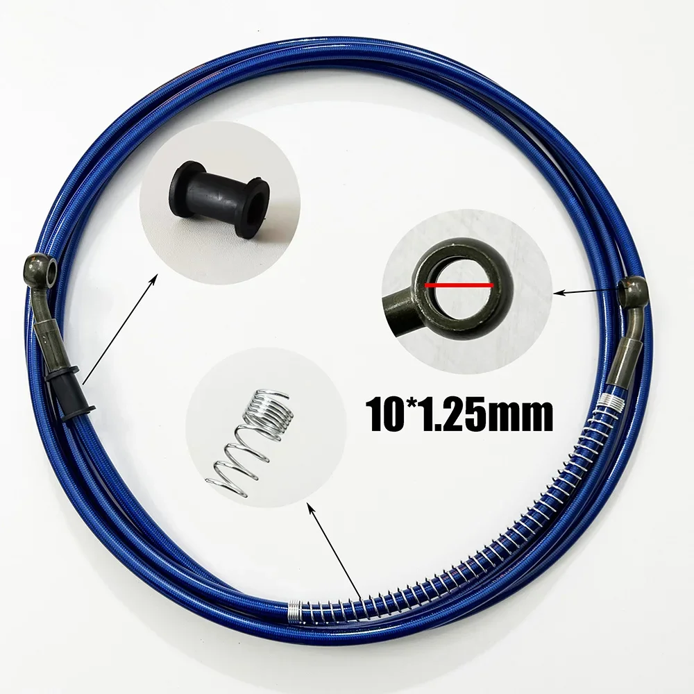 10mm Banjo Motorcycle100mm-5000mm Hydraulic Brake Hose Line Cable For Steel Wire Hydraulic Brake Pipe ATV Clutch Oil Pipe