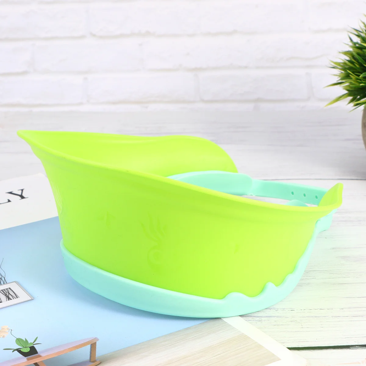 

1 шт., детская шапочка для мытья волос, силиконовая регулируемая водонепроницаемая защита для ушей, легкая шапочка для душа для купания детей младенцев