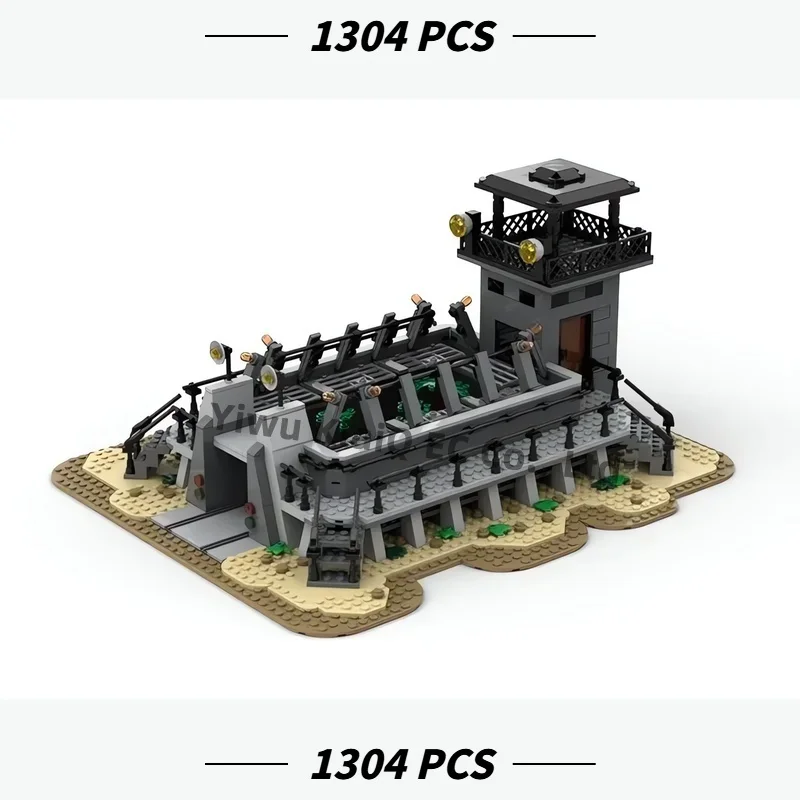 1304PCS MOC Prehistoric Dinosaur Raptor Modular Enclosure Model Building Blocks Watchtower Containment Park Bricks for Adults