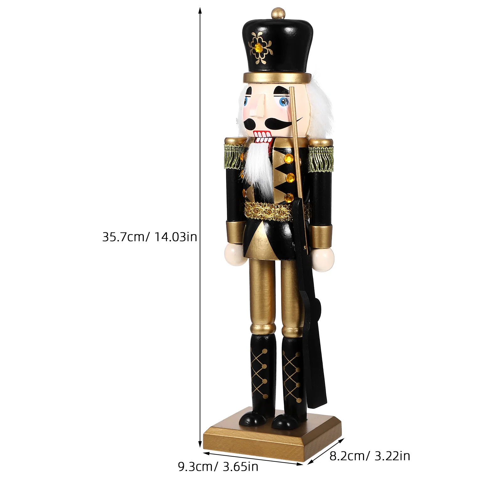 

Christmas Traditional Nutcracker Wooden Xmas Decoration Colorful Desktop Ornament Holiday Mantel Shelf Display