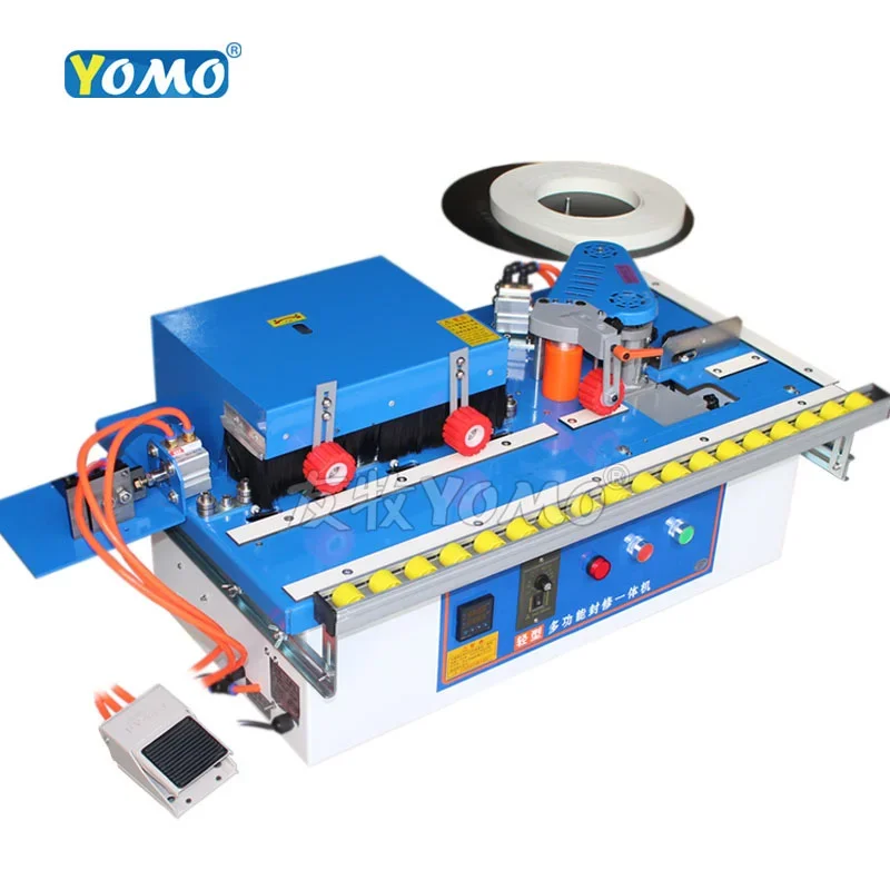 convenient MY70 China manual curve and straight edge banding machine glue with trimming woodworking edgebander