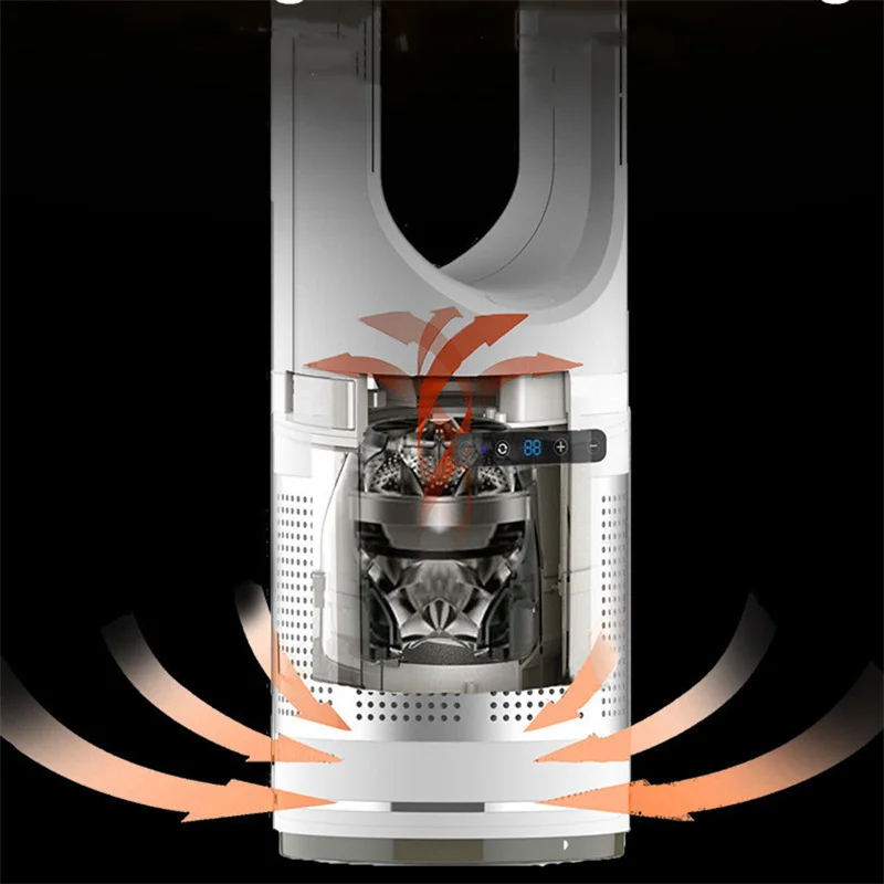 46‑Inch Vaneless Tower Fan Negative Ion Mute Desktop Floor Standing Electric Fan Household Indoor Air Cooling Fan