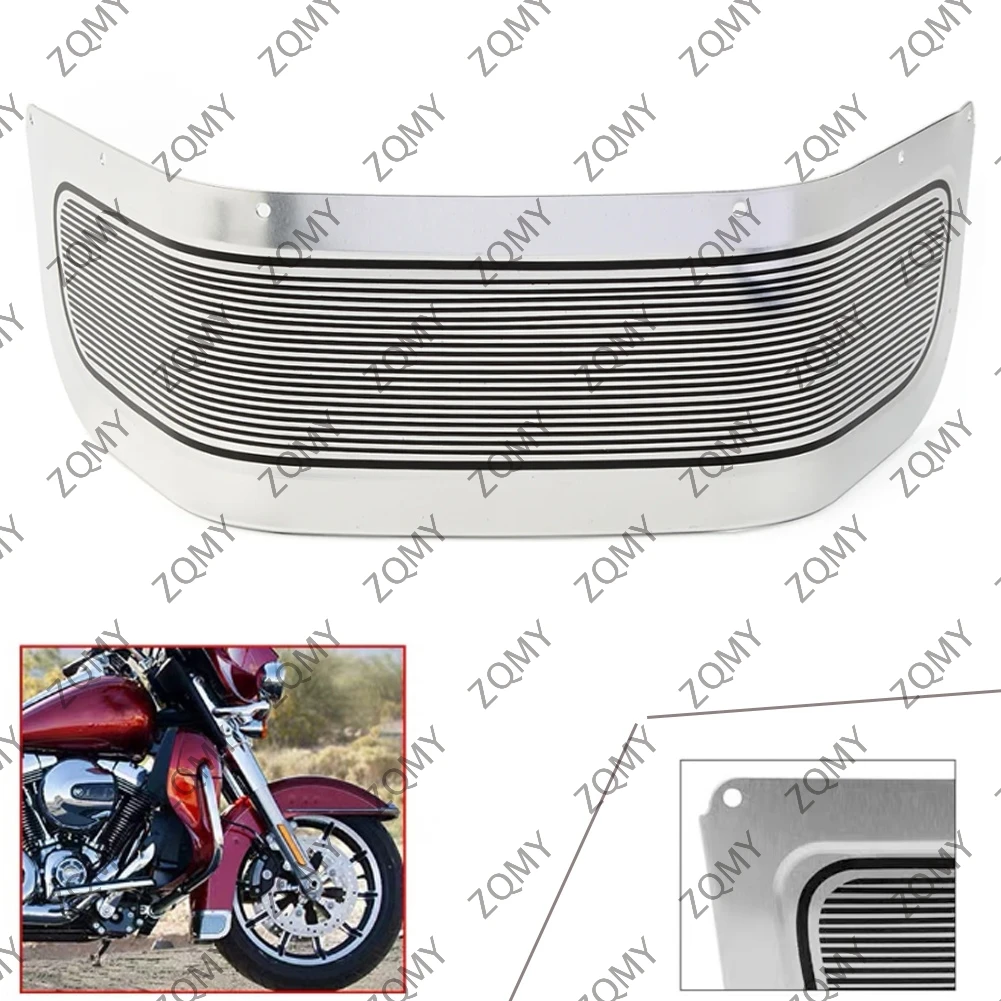 Chrome Motorcycle Front Fender Trim Skirt For Harley Touring Road King Street/Tri Glide Ultra Limited FLHTK FLHR FLTRU 2014-2021