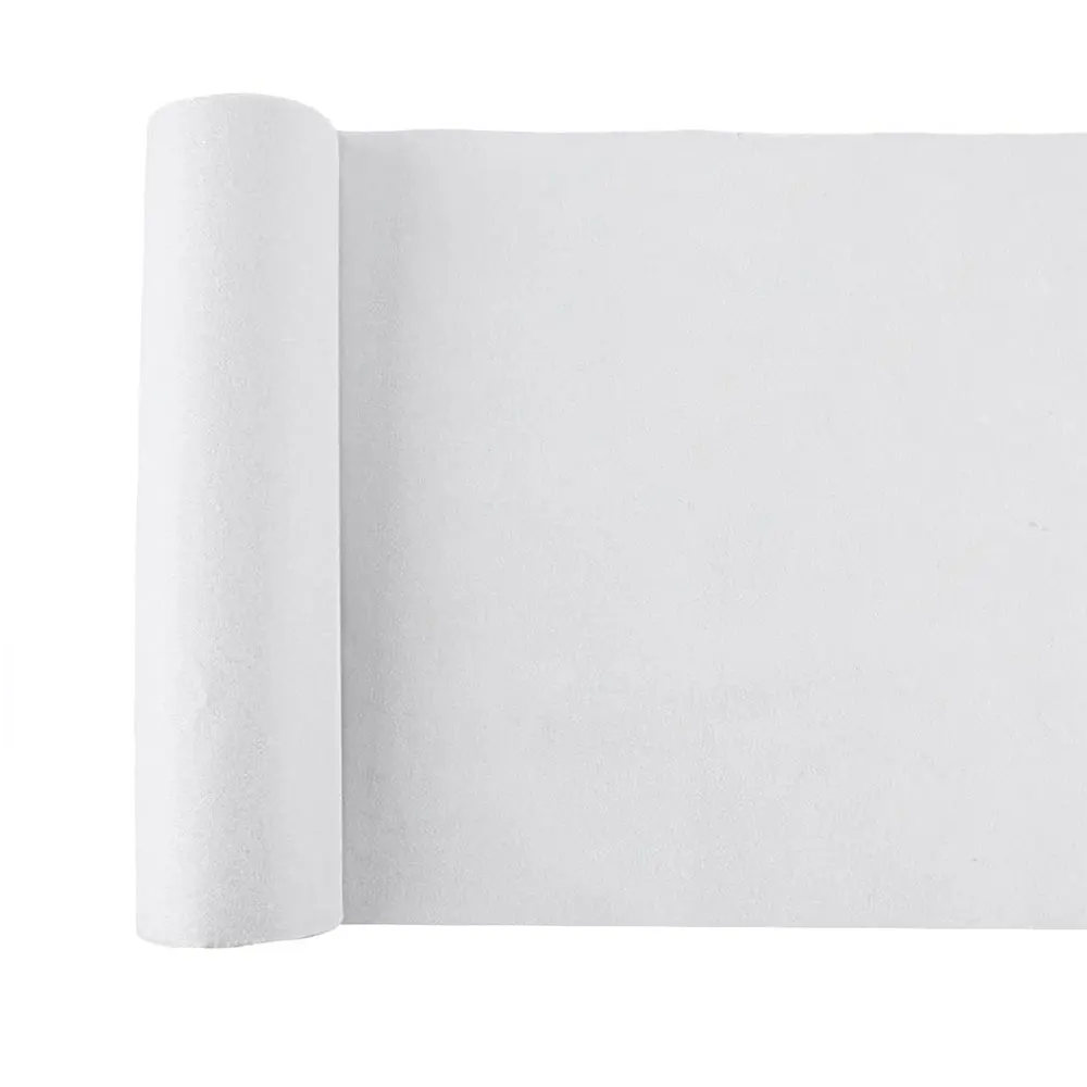 

White 12"x 49ft Medium Weight Non-Woven Interfacing Fusible Fabric Iron On Polyester Single-Sided Interfacing for Craft Supplies