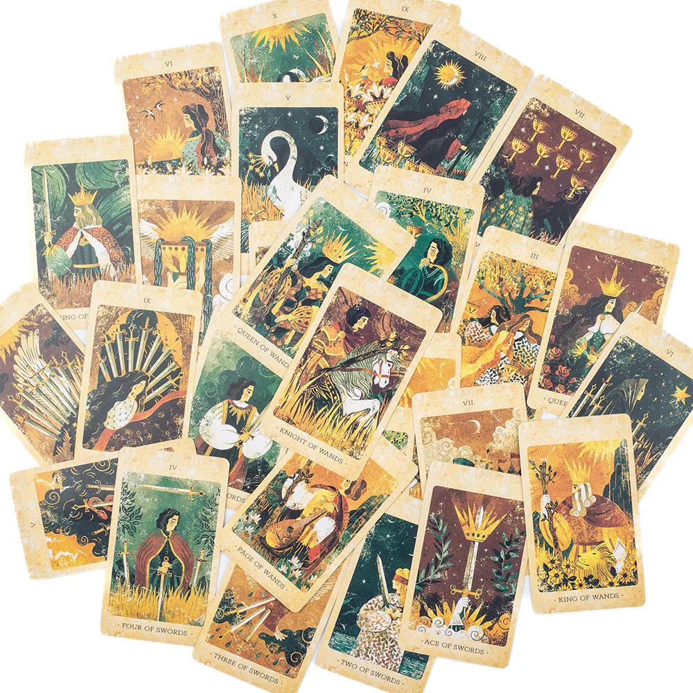 The Solar Kingdom Tarot Deck 78-Karten-Orakel-Set für kosmische Einrichtung und Wahrsagerei, englische Versionen, Edition, Brettspiel – Detail 9