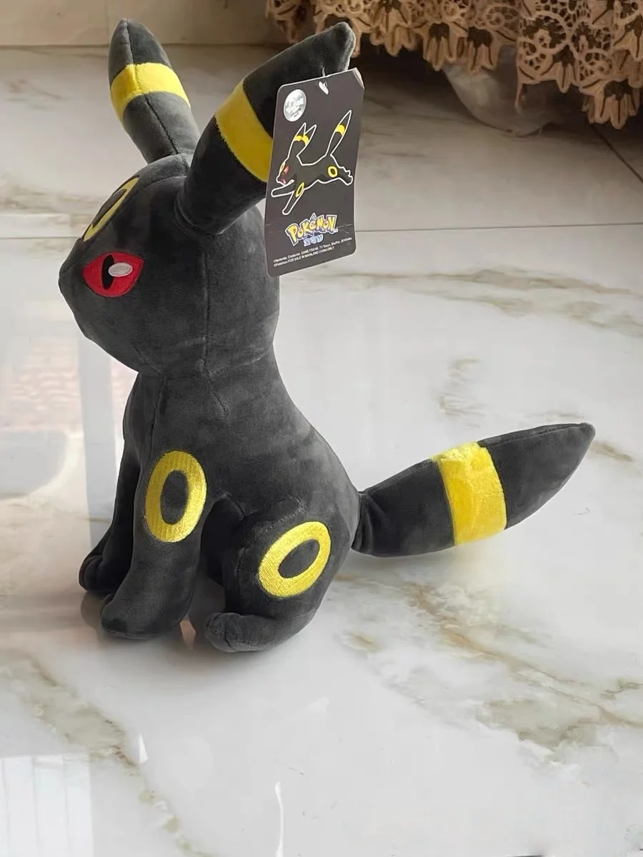 Pokemon Umbreon Plüschtier - Weiches Stofftier Authentische Eevee-Evolution Figur Perfektes Sammlerstück Geschenk für Kinder und Pokemon-Fans – Detail 4