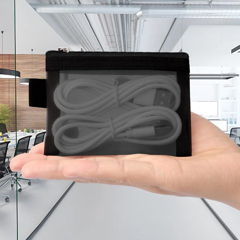 

Нейлоновые сетчатые сумки для хранения карт, мини-прозрачная сетка, ID автобуса, держатель для кредитных карт, сумка на молнии, дорожный маленький кошелек для монет