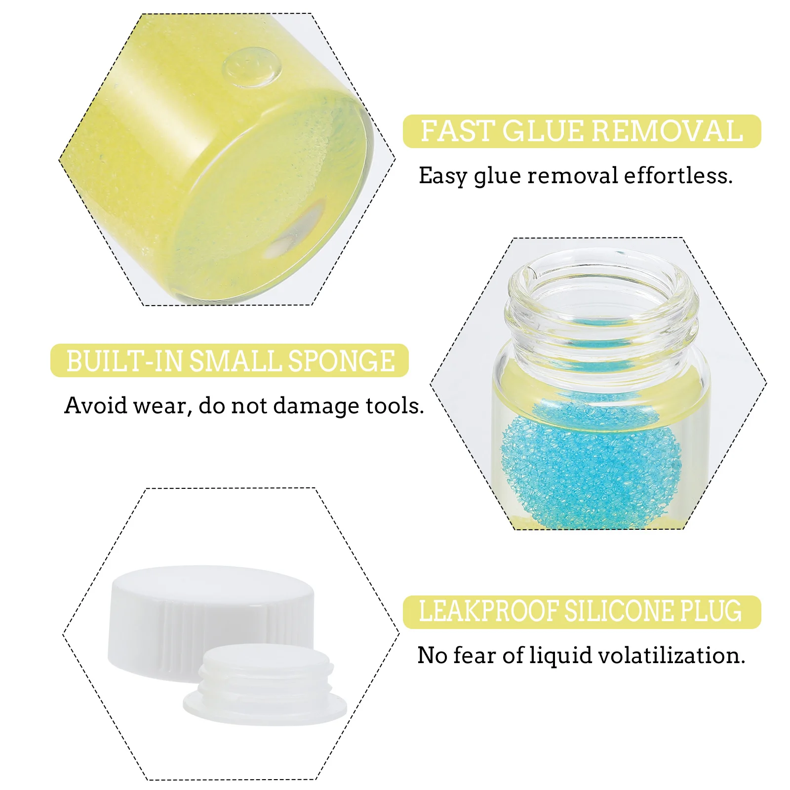 2pcs Eyelash Tweezers Cleaner Liquid Leak-Proof Silicone Plug For Glue Removal Salon Supplies Tweezers Cleaning Tool