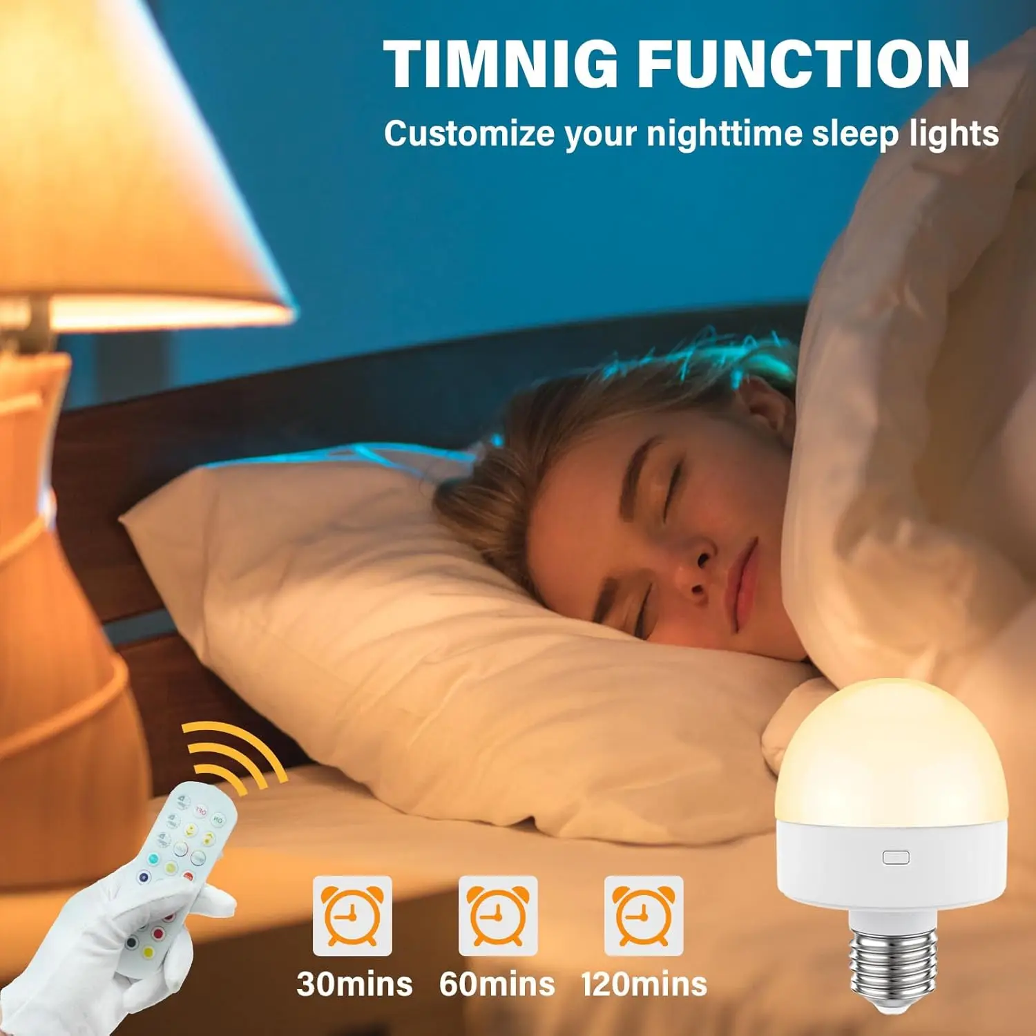 Rechargeable LED Light Bulbs with Remote Dimmable E12 E26